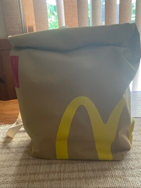 McDonald's Beige Backpack with Yellow Logo